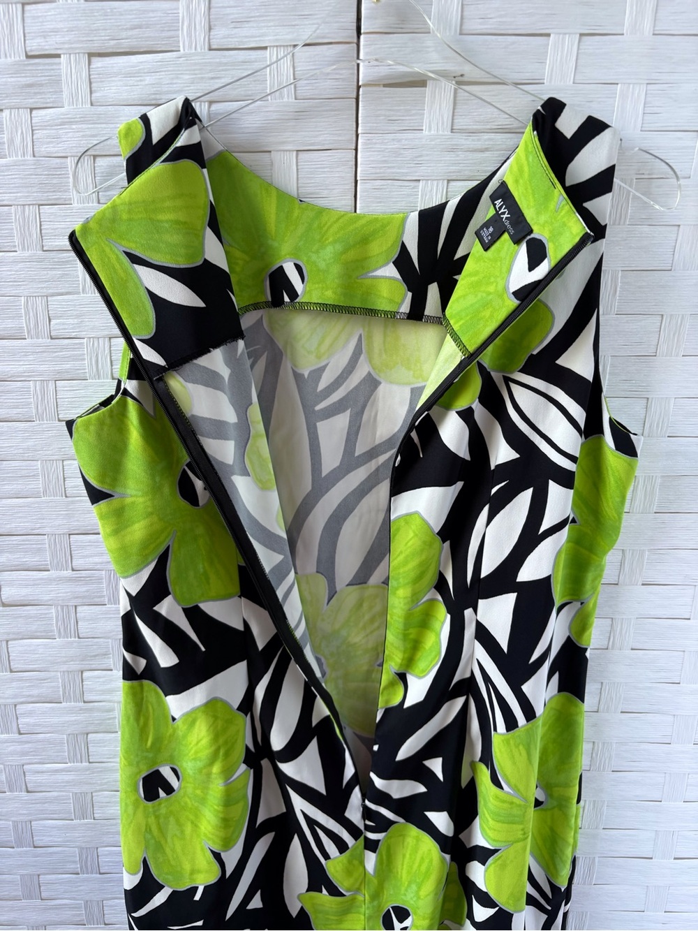 ALYX Size 16 Floral Sheath Dress Sleeveless Back Zip Cruise Party Luau Office - Picture 7 of 11